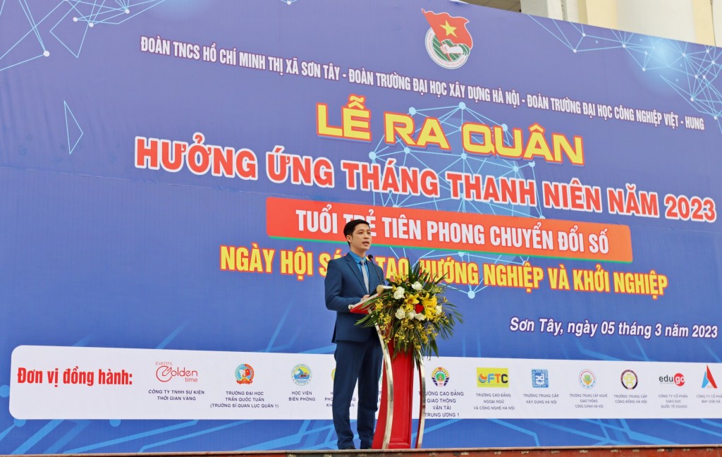 Thanh niên Sơn Tây ra quân hưởng ứng Ngày hội sáng tạo, hướng nghiệp và khởi nghiệp